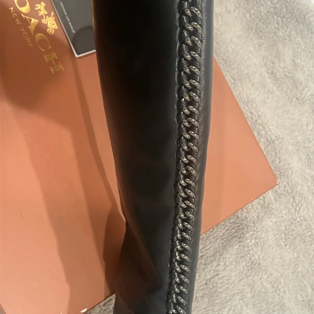 Coach Black Leather Women's Boots - Picture 3 of 6